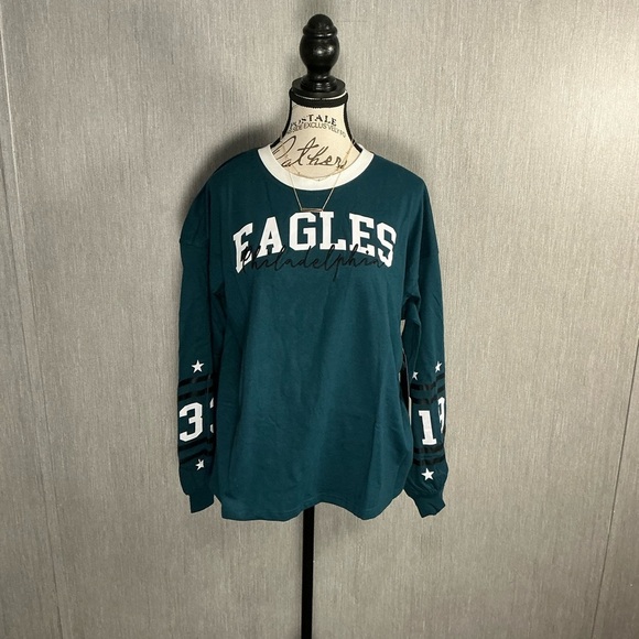 Wear By Erin Andrews Tops - Philadelphia Eagles Women's Long Sleeve Tee - Teal Size XL